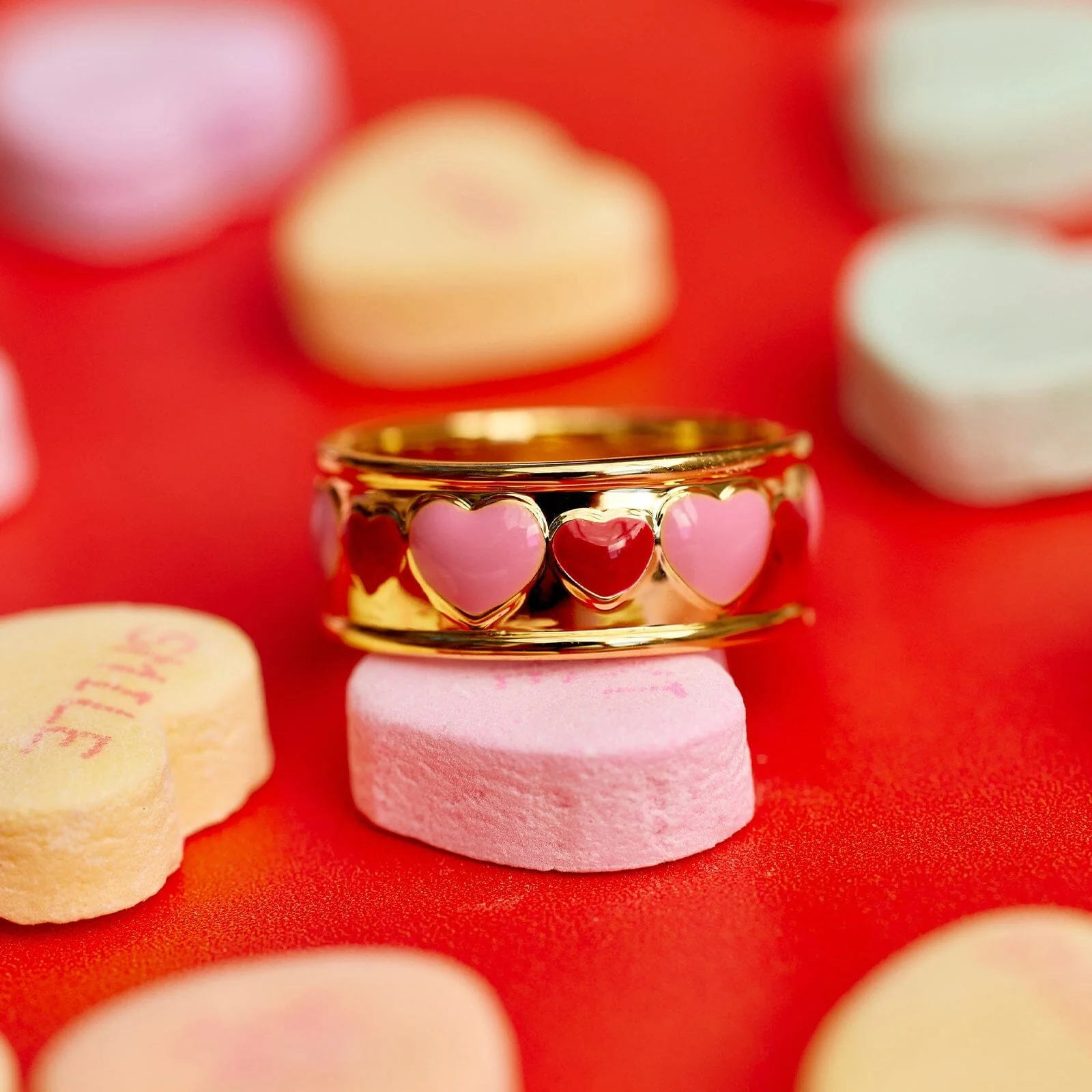 Enamel Heart Ring - Image 2