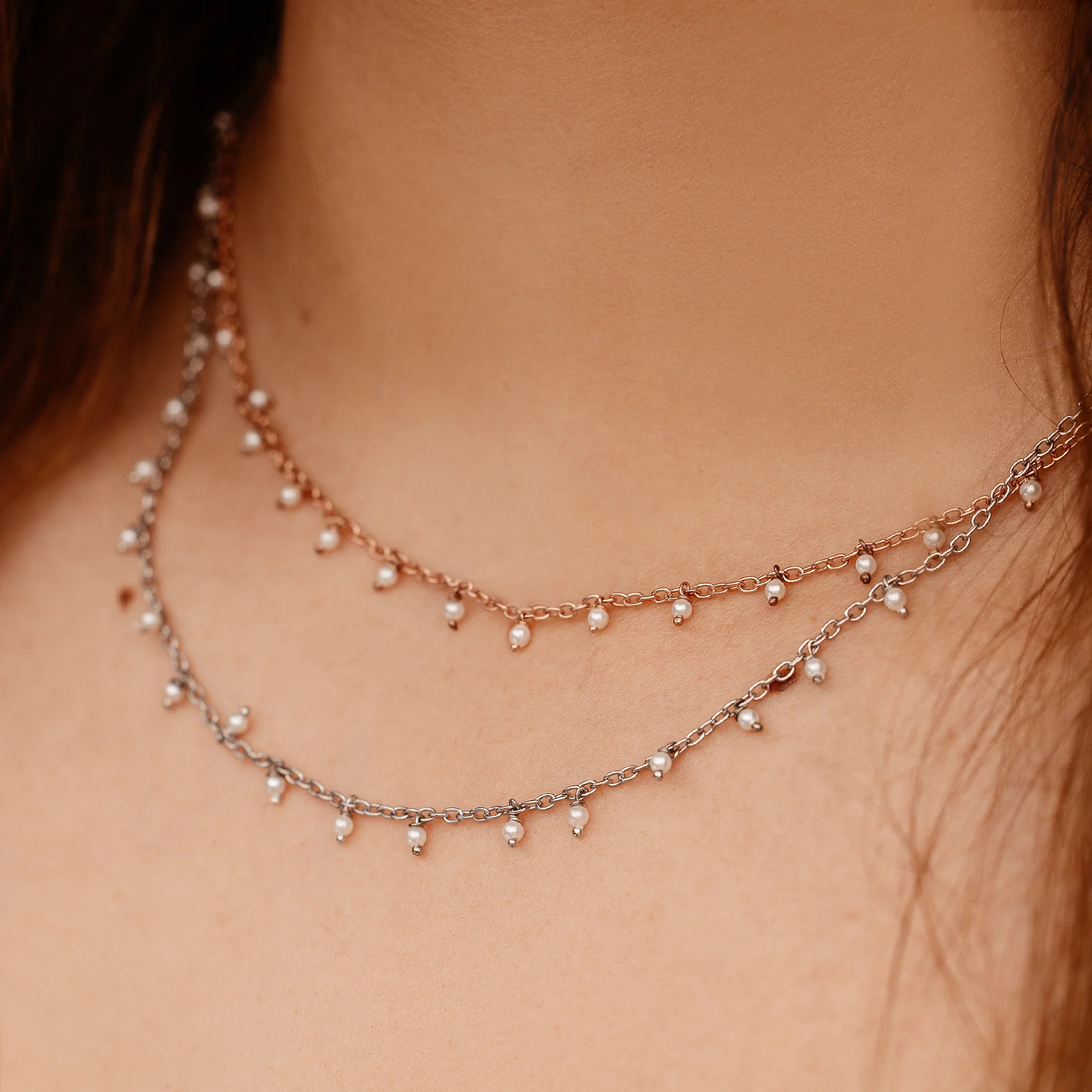 Hanging Pearl Beaded Choker - Image 7