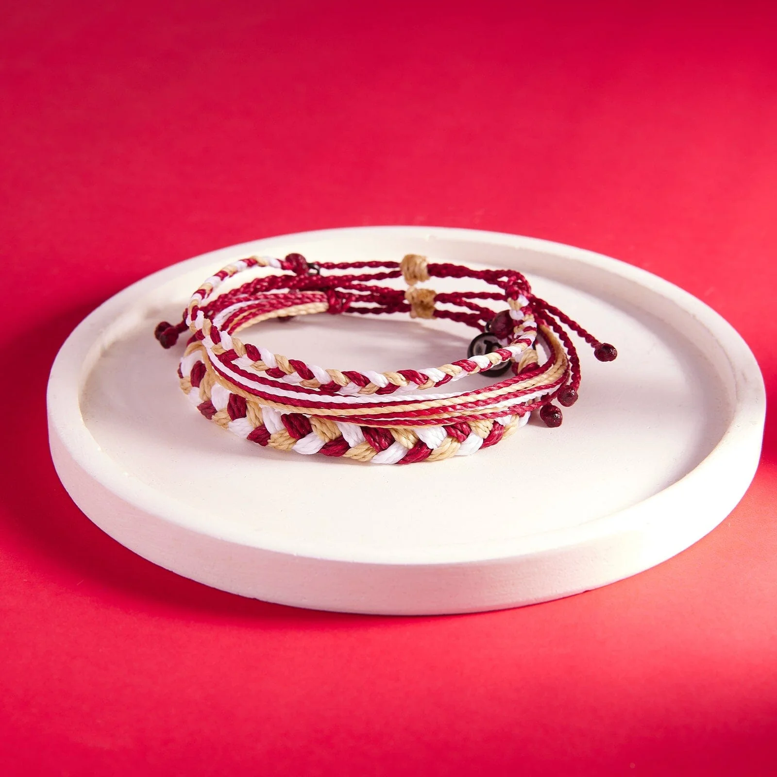 Maroon, Tan & White Collection - Image 9