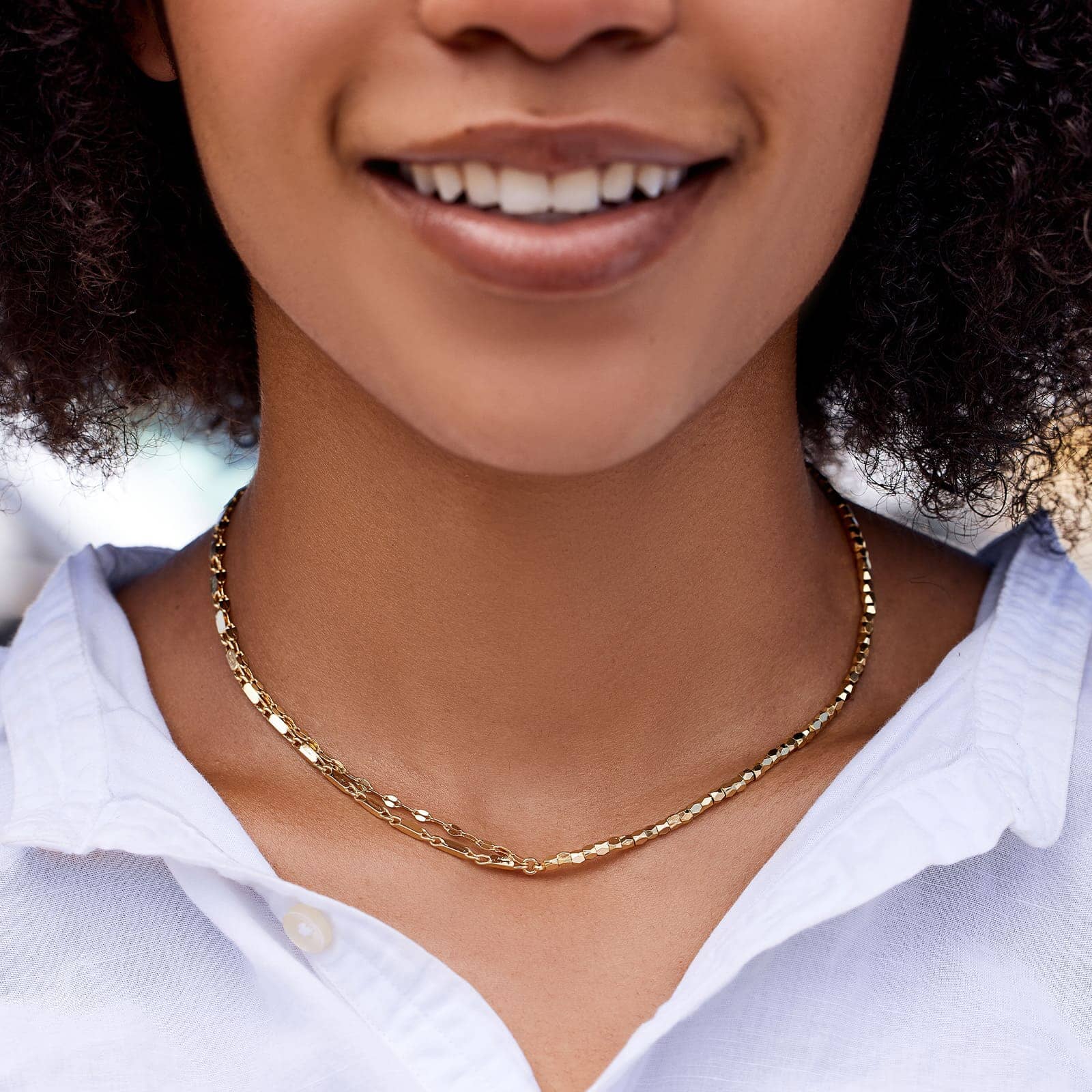 Metal Bead & Chain Choker - Image 2