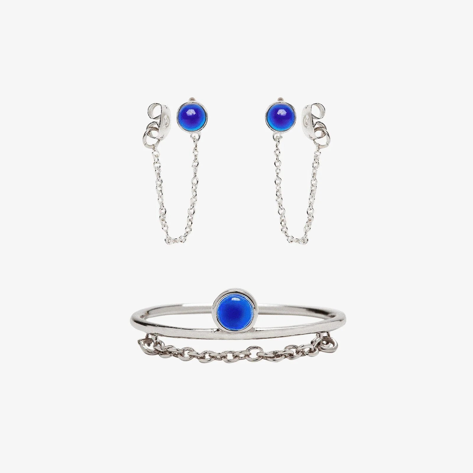 Mood Chain Wrap Earrings & Ring Set - Image 2
