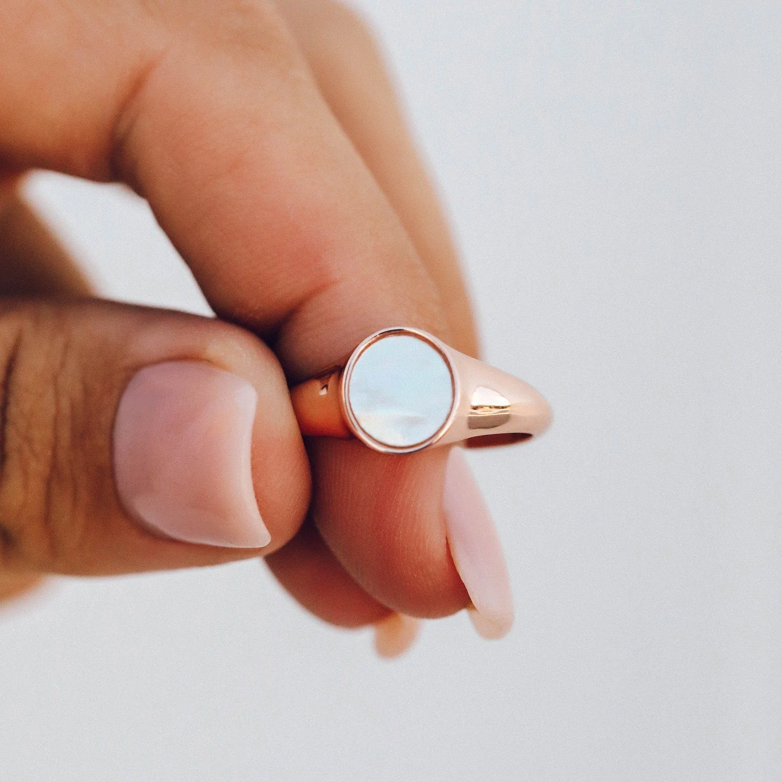 Mother of Pearl Signet Ring - Image 6