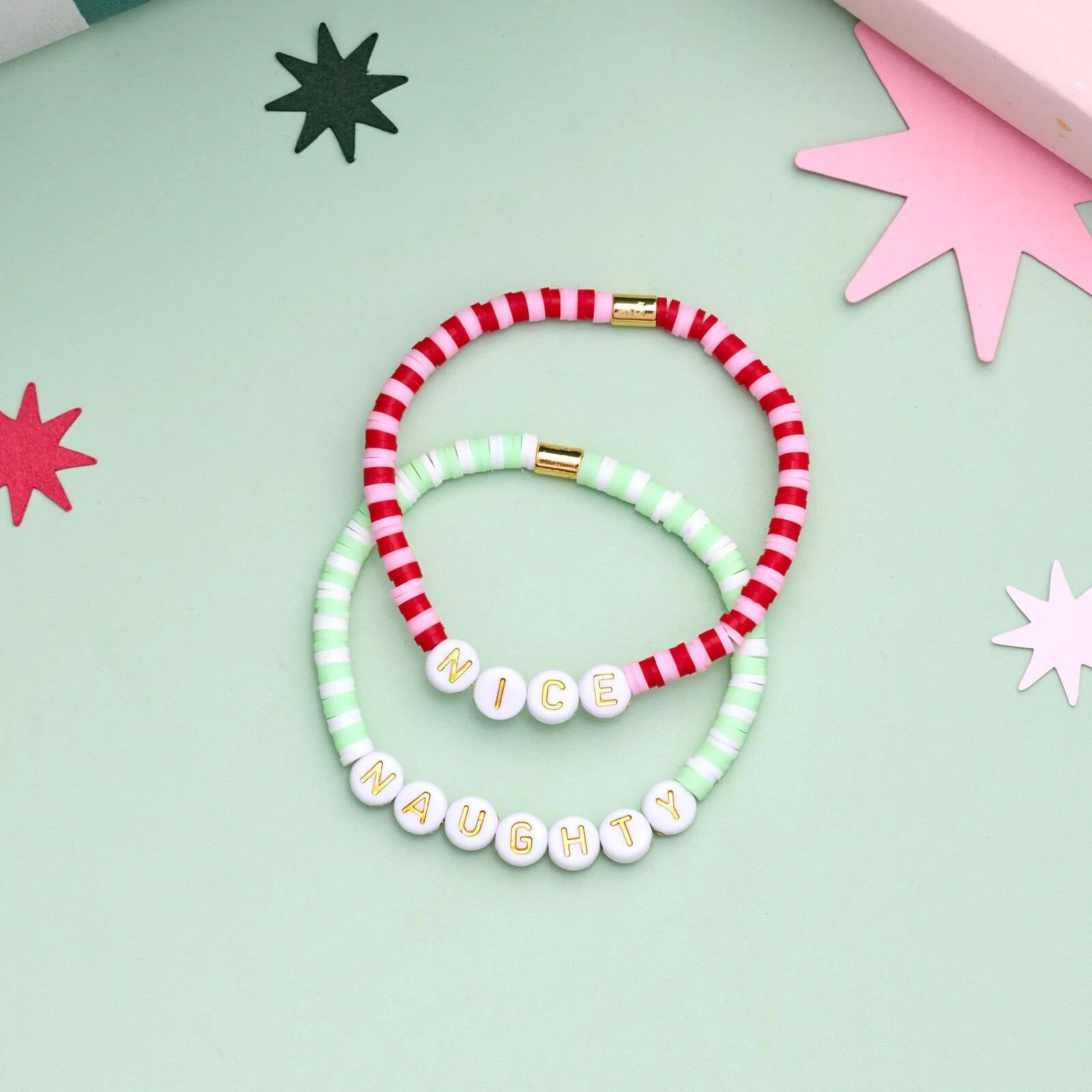 Naughty or Nice Stretch Bracelet Set - Image 3