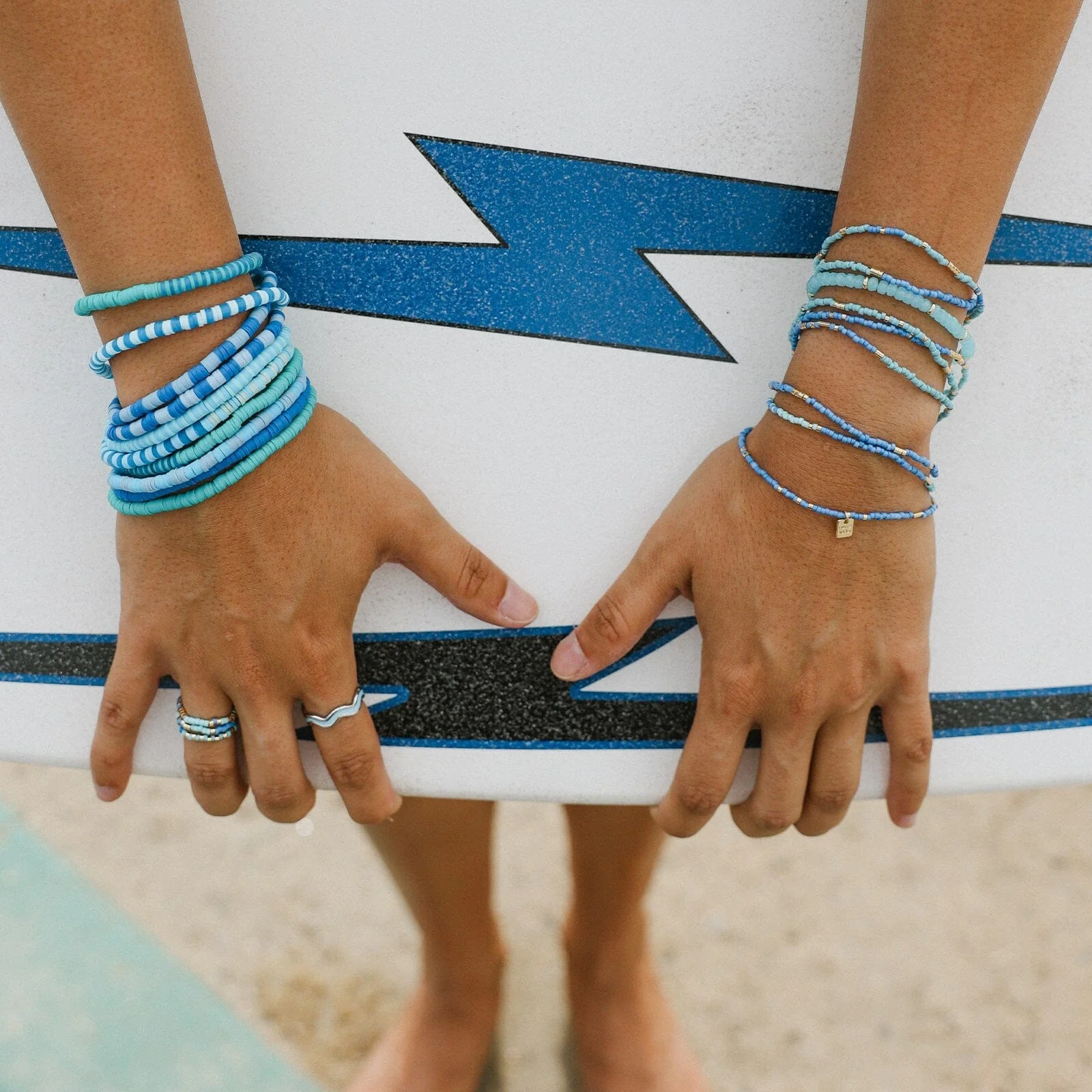 Out to Sea Vinyl Stretch Bracelet Set of 8 - Image 3
