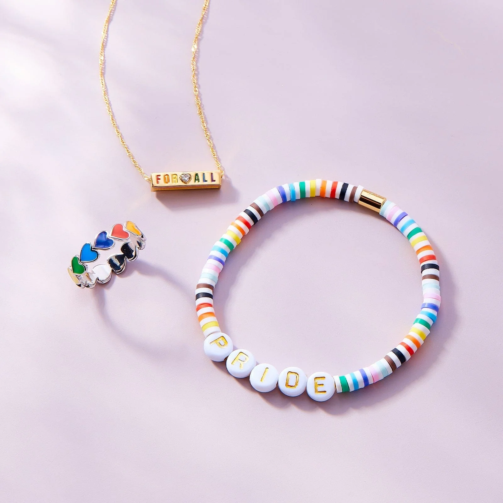 Pride Letter Bead Stretch Bracelet - Image 8