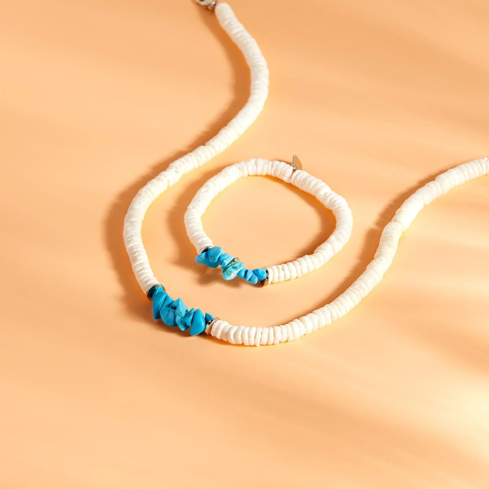 Puka Shell & Turquoise Chip Choker - Image 7