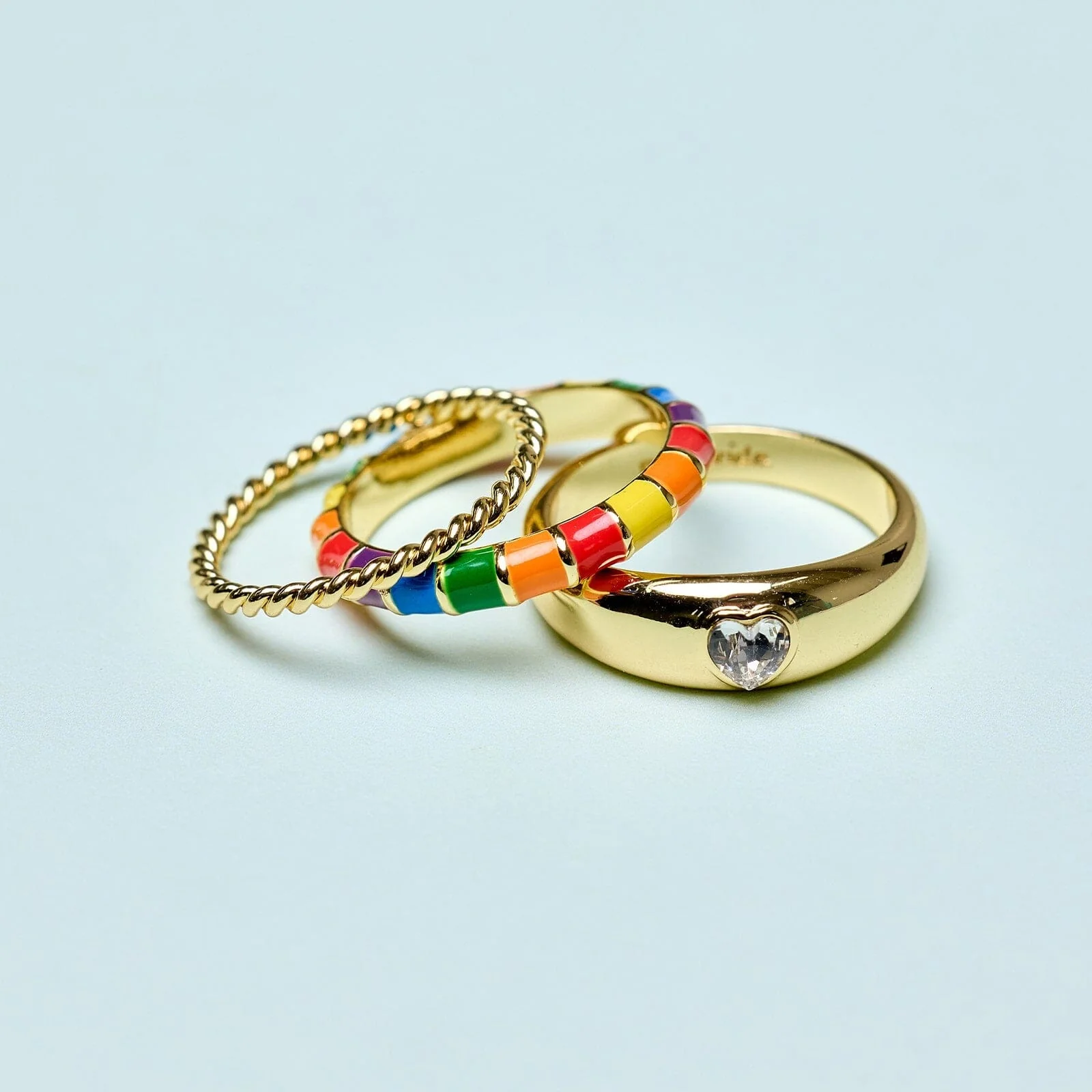 Rainbow Enamel Ring Stack - Image 4