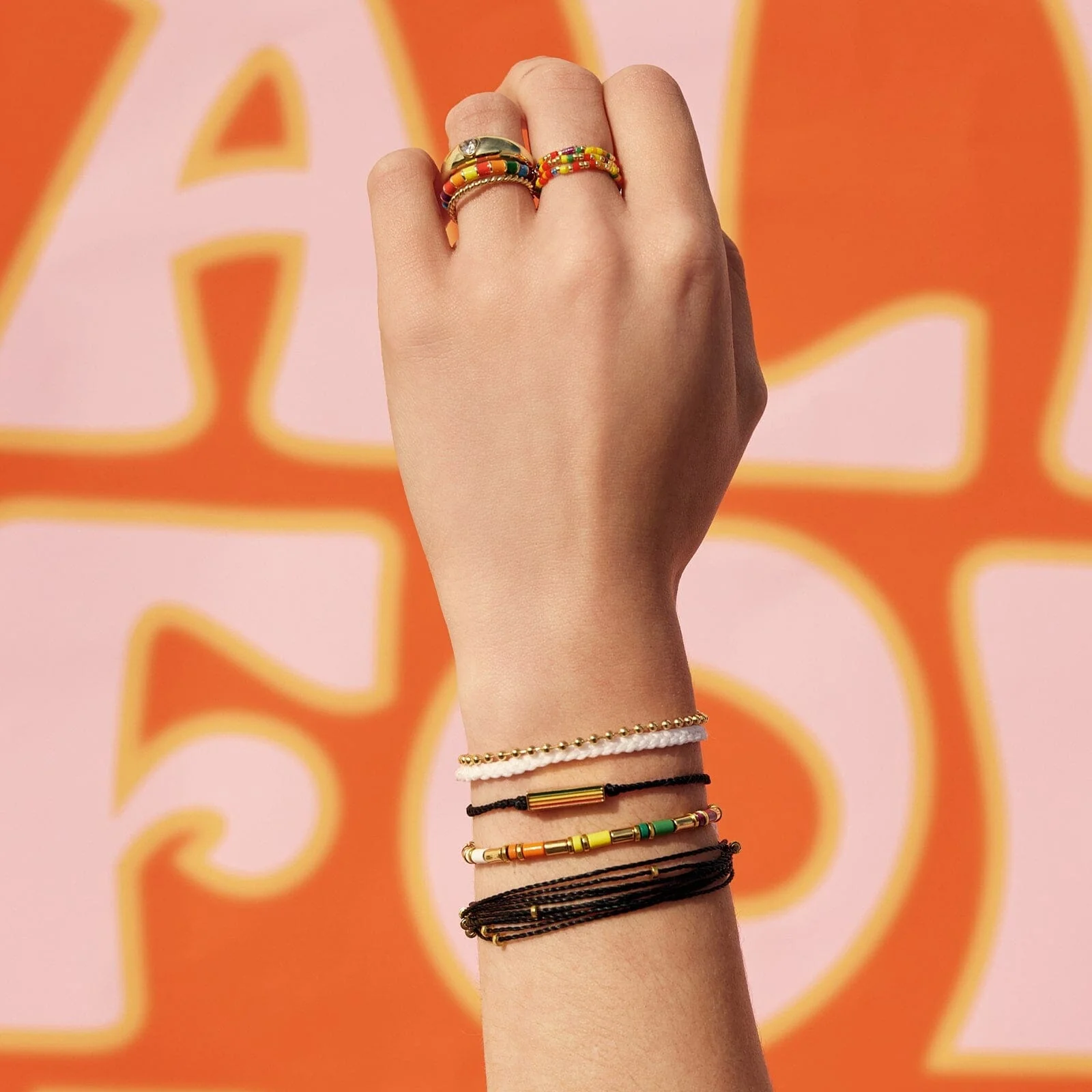 Rainbow Enamel Ring Stack - Image 5