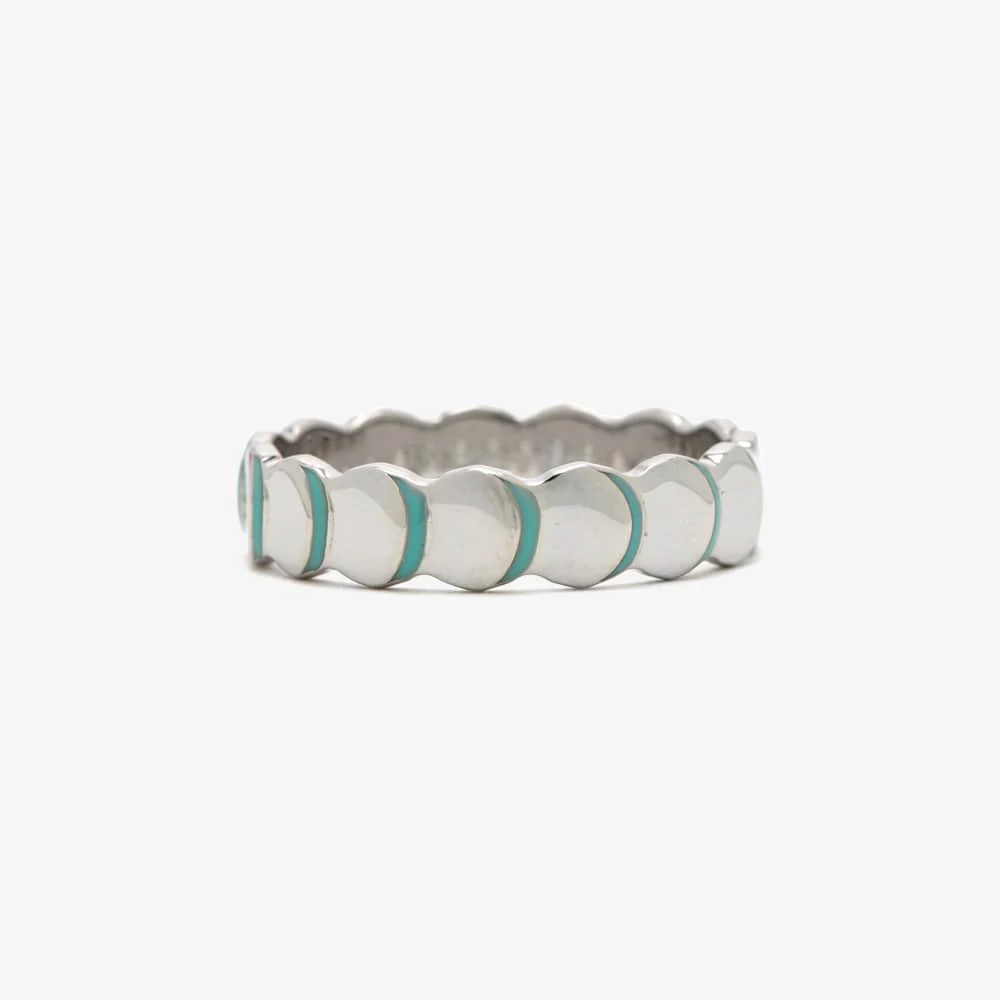 Scallop Enamel Ring Band - Image 2