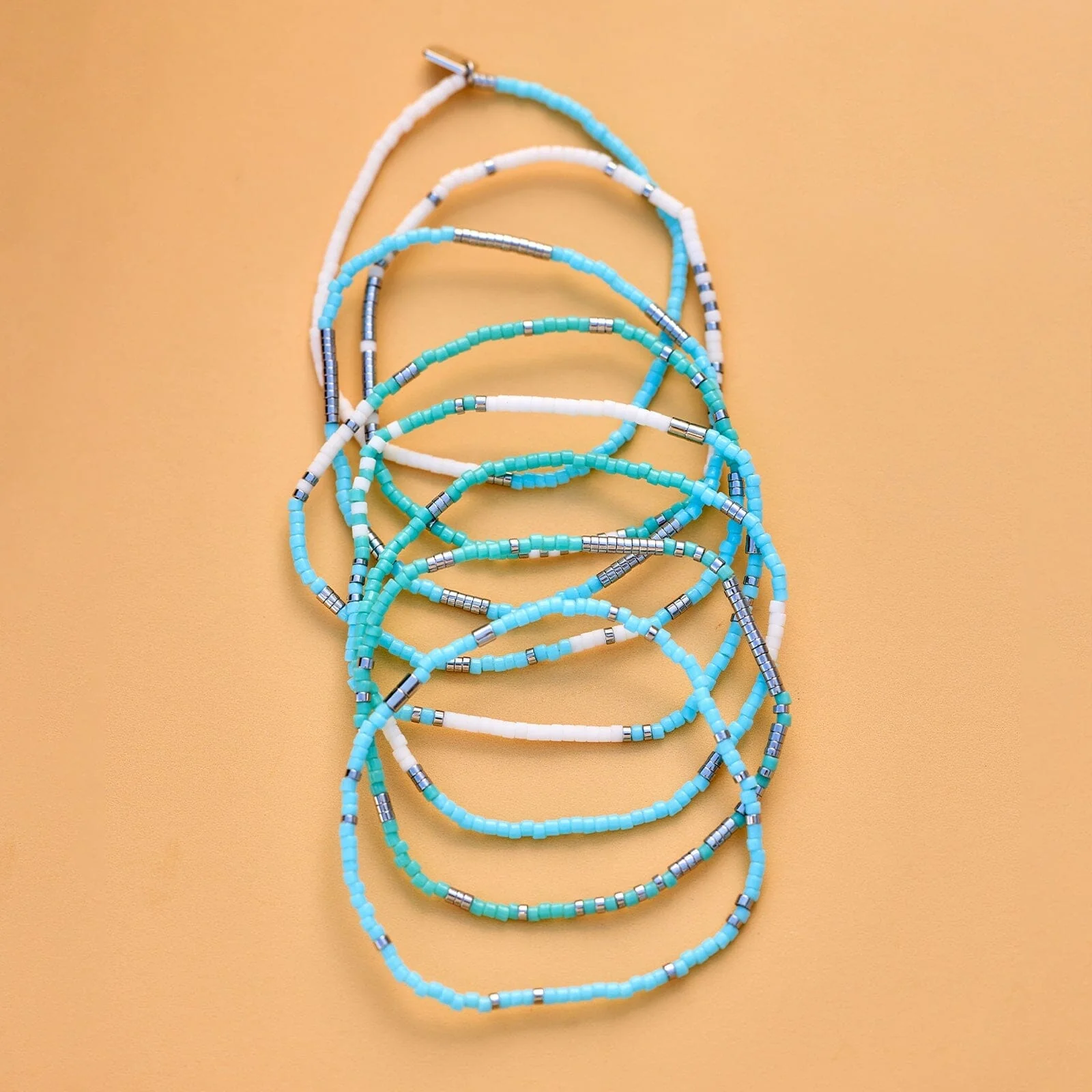 Seafoam Dream Stretch Bracelet Set of 8 - Image 4