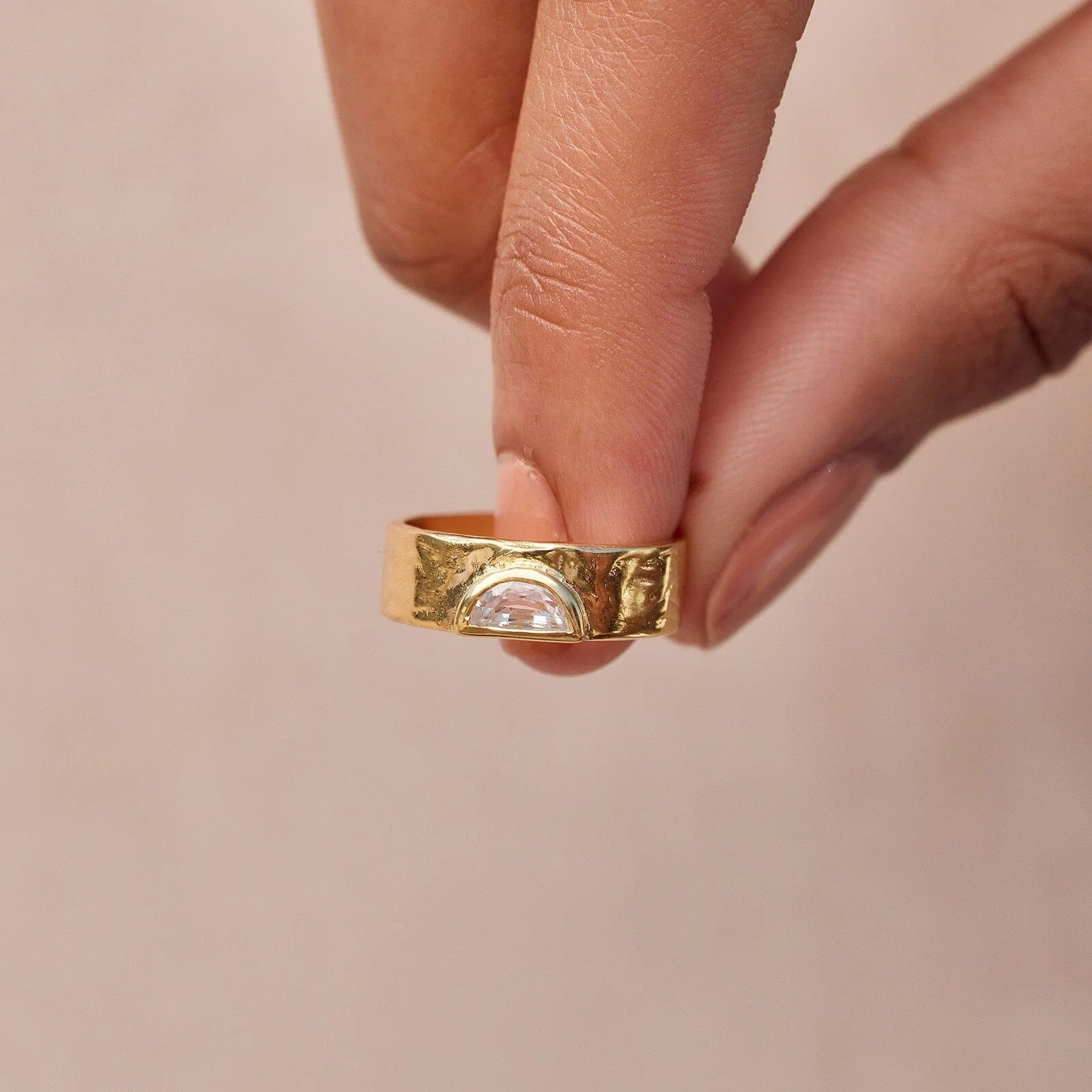Stone Cigar Band Ring - Image 2