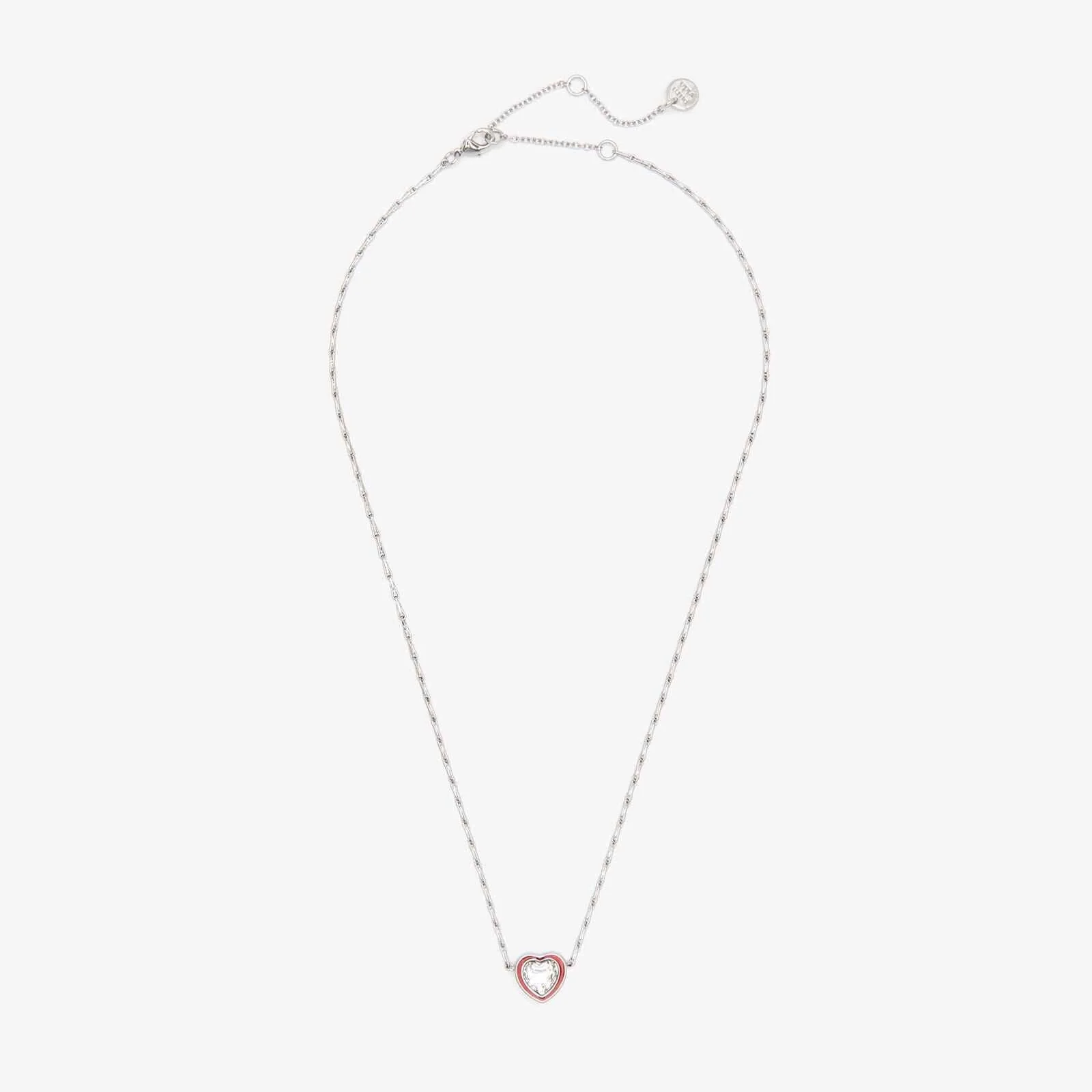 Stone & Enamel Heart Pendant Necklace - Image 5
