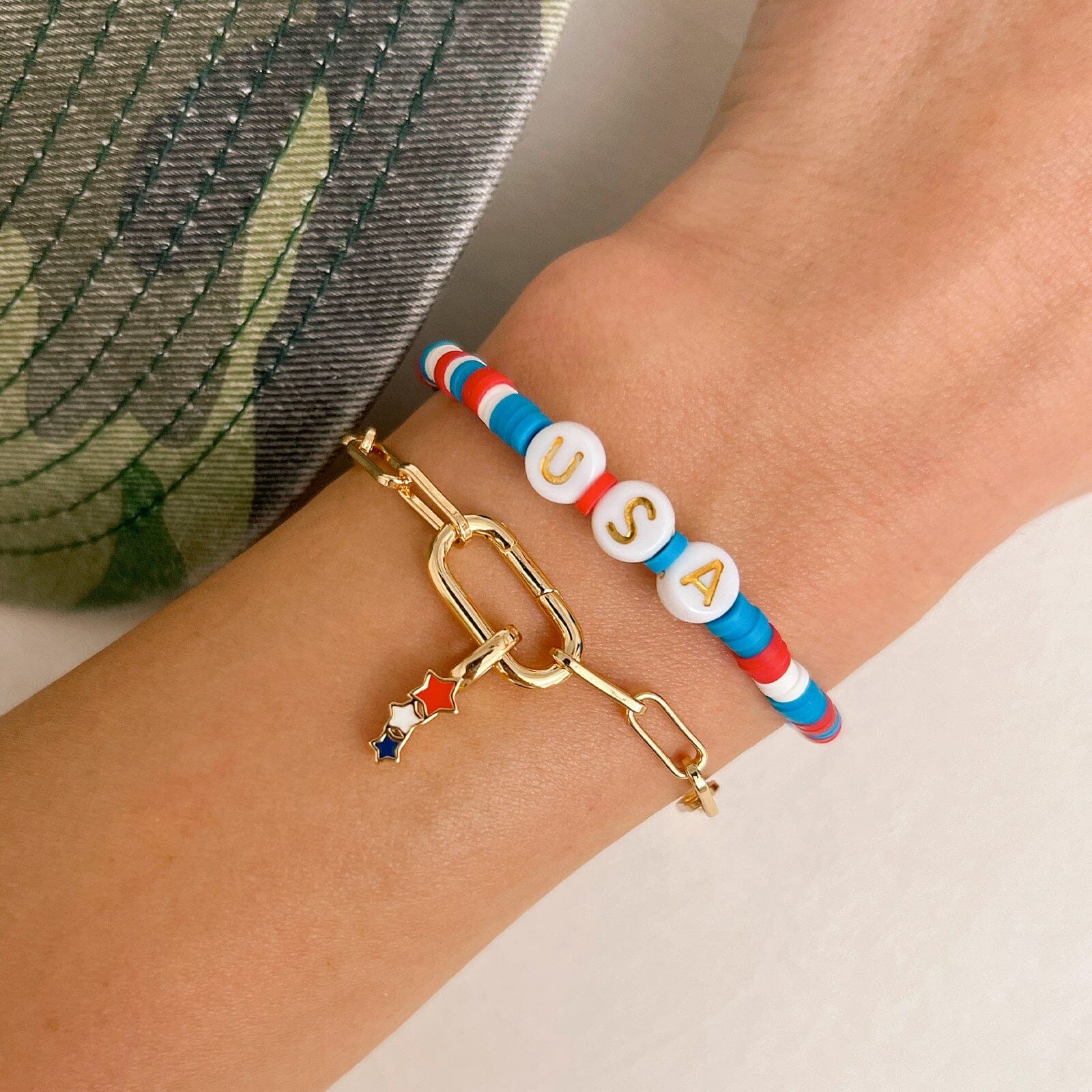 USA Disc Stretch Bracelet - Image 3