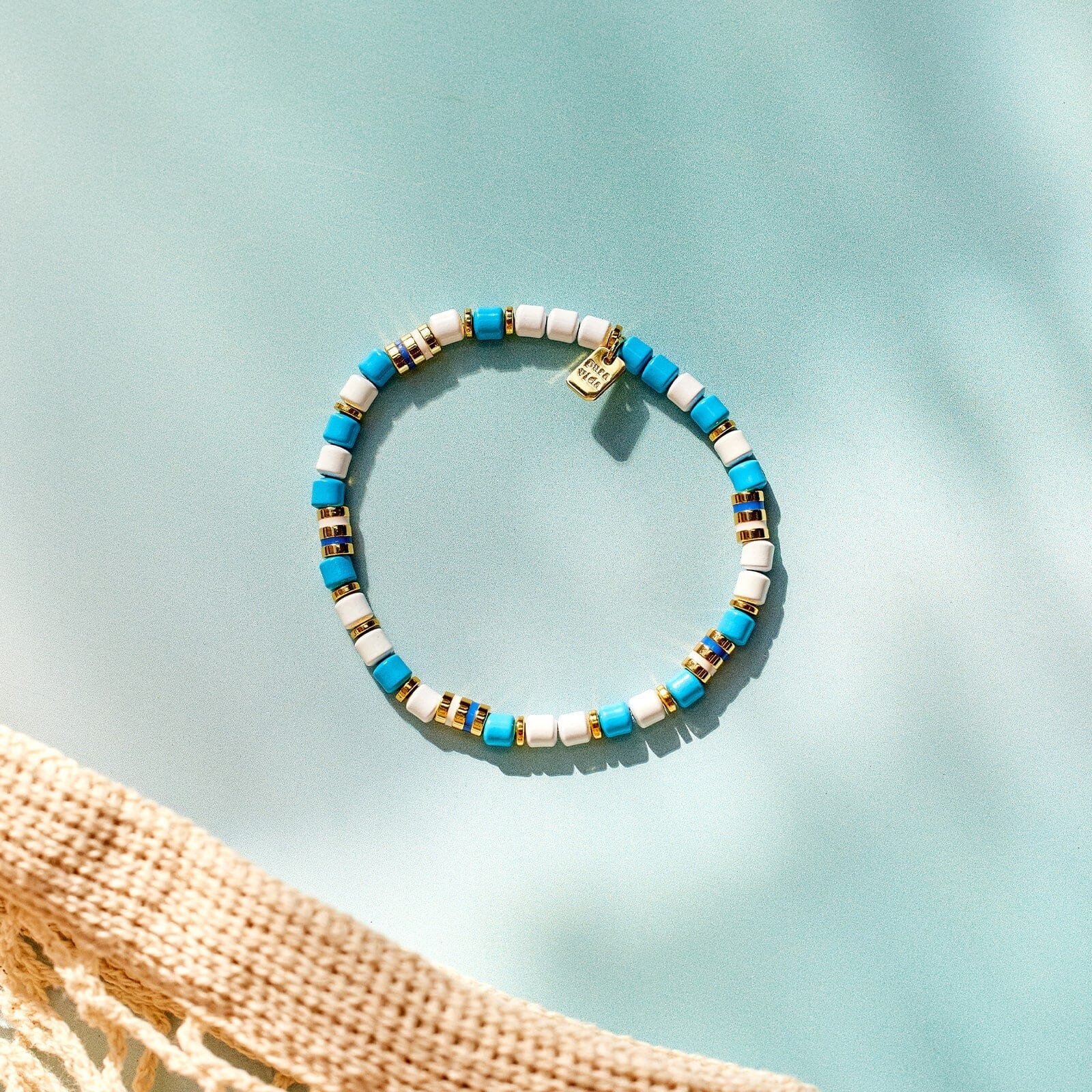 World Water Day Mixed Bead Stretch Bracelet - Image 4